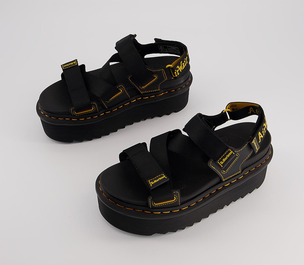 Dr. Martens Kimber Platform Sandals Dr. Martens Kimber Platform Sandals Black Webbing