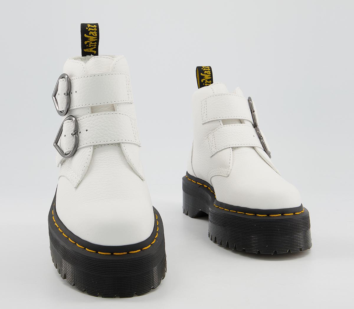 Dr. Martens Devon Heart Boots White - Women's Boots