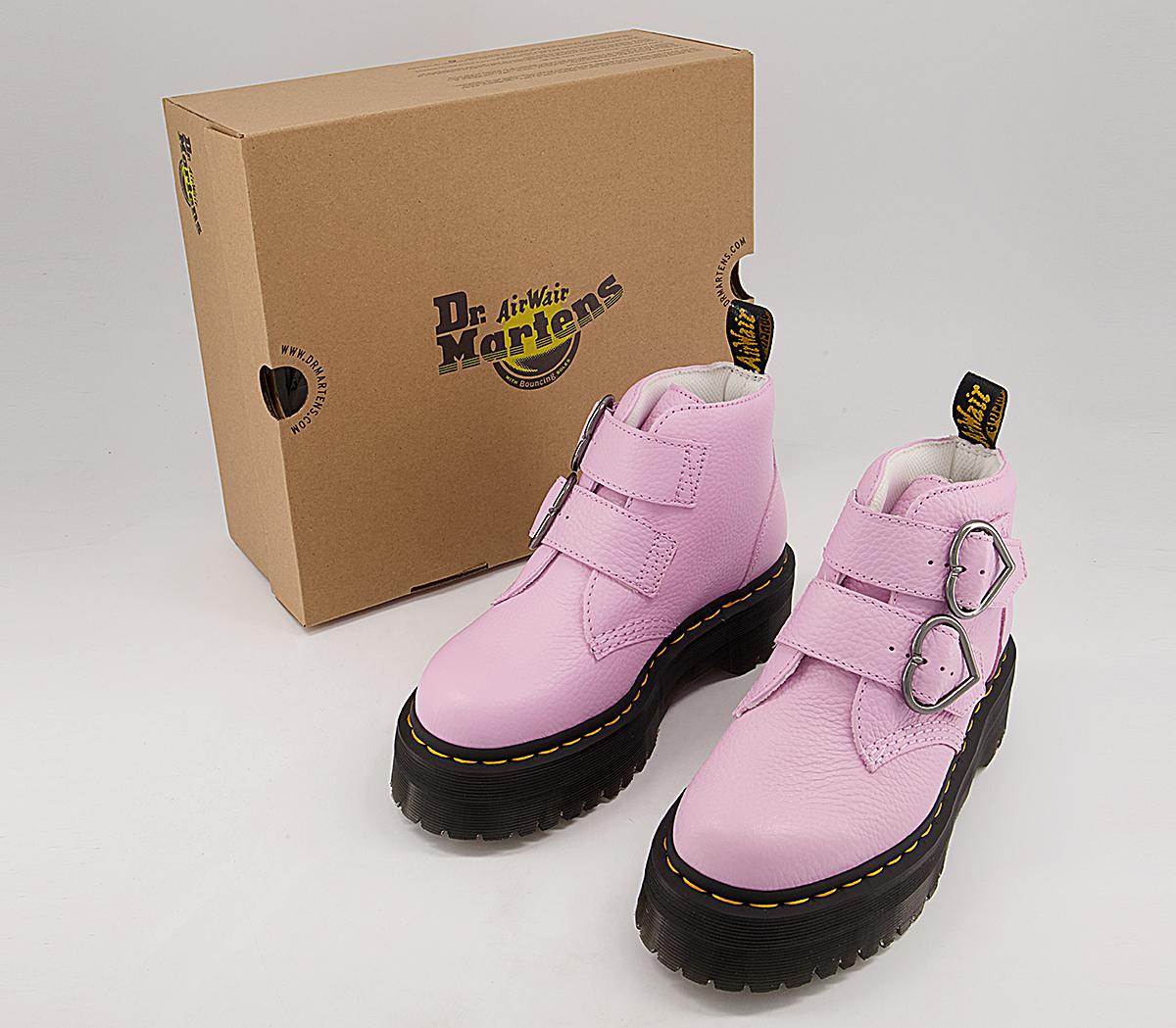 Dr. Martens Devon Heart Boots Pale Pink Women's Ankle Boots