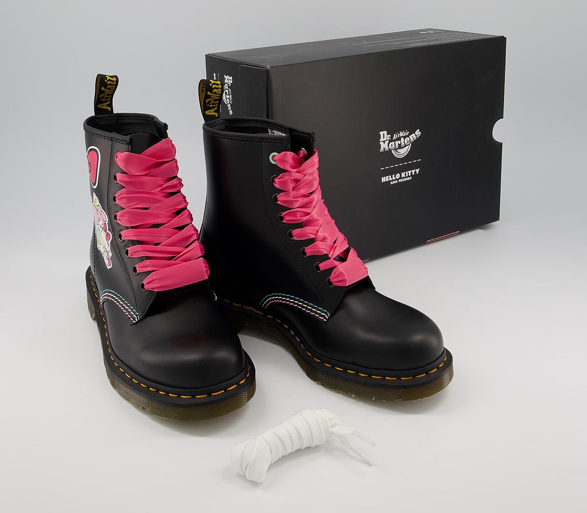 Martens 1460 Hello Kitty Friends Boots Black Womens
