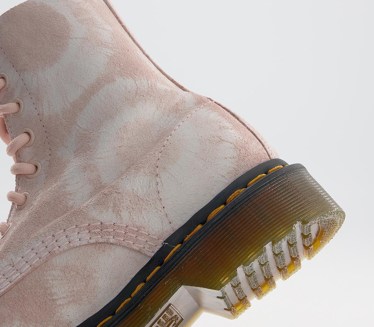 Martens 1460 Eye Tie Dye Boots Shell Pink White Women's