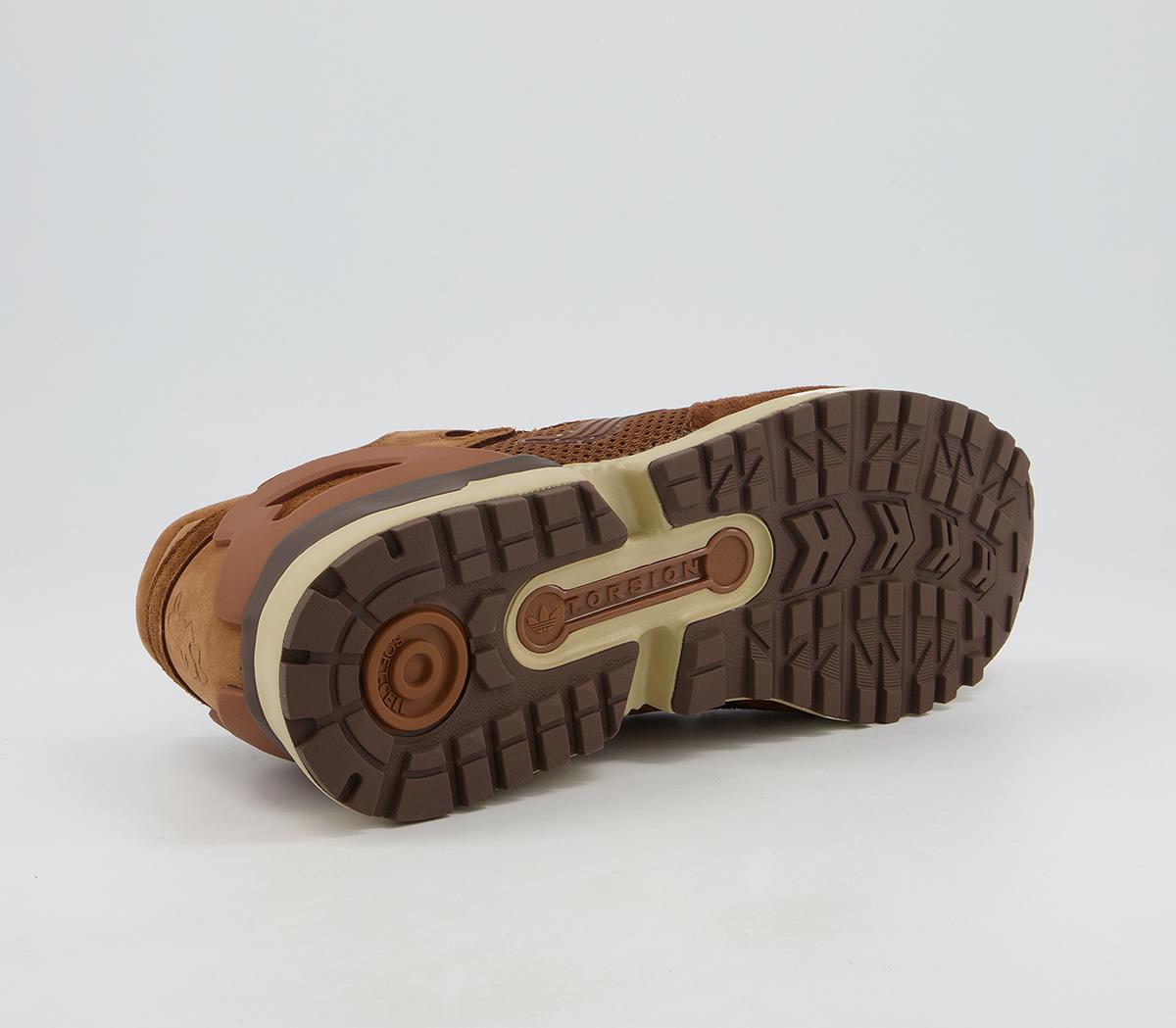 スックuk adidas Zx 10000c Trainers Schokohase Wild Brown Cream White