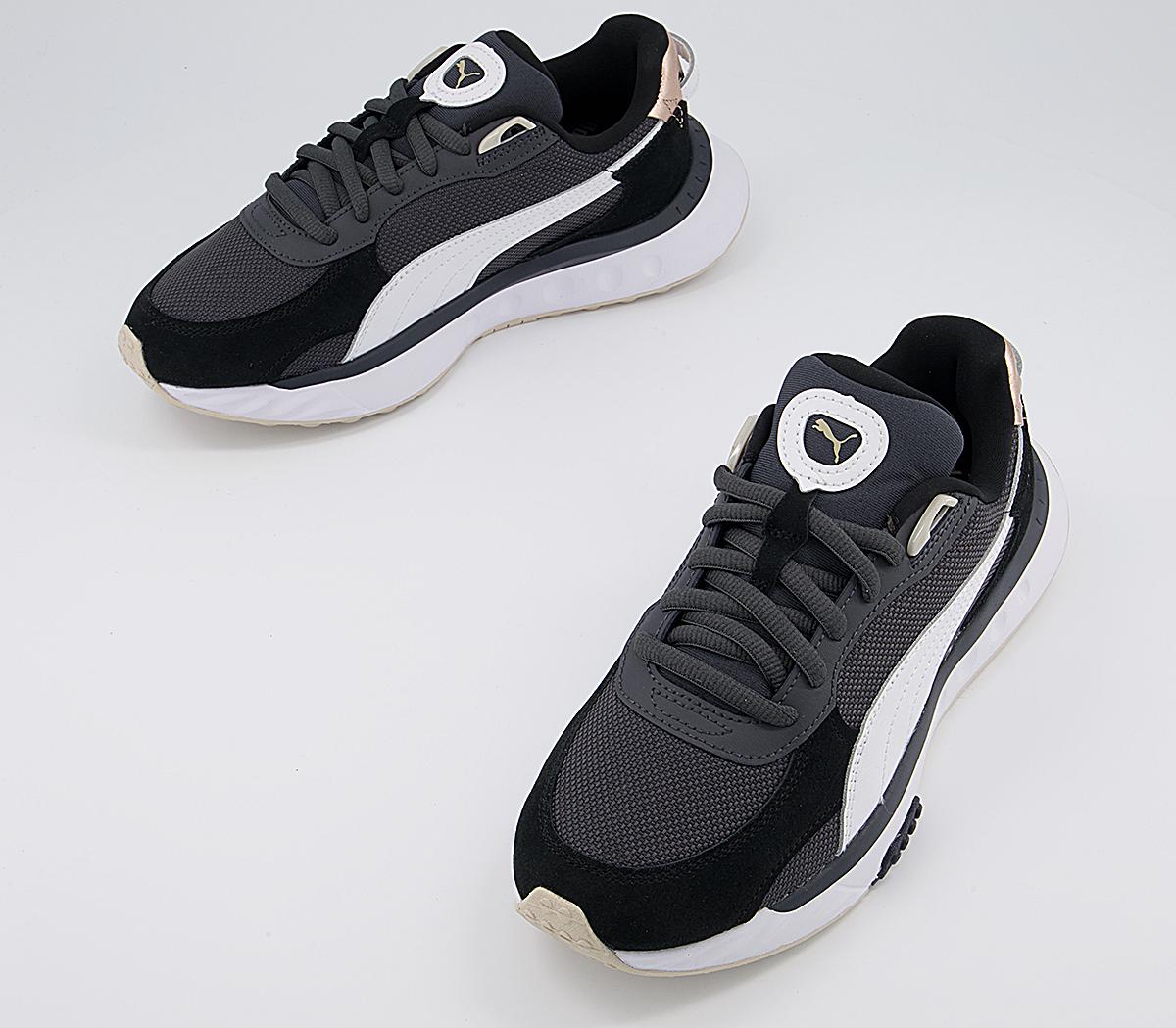 Puma Wild Rider Trainers Puma Wild Rider Trainers Soft Metal Ebony Black