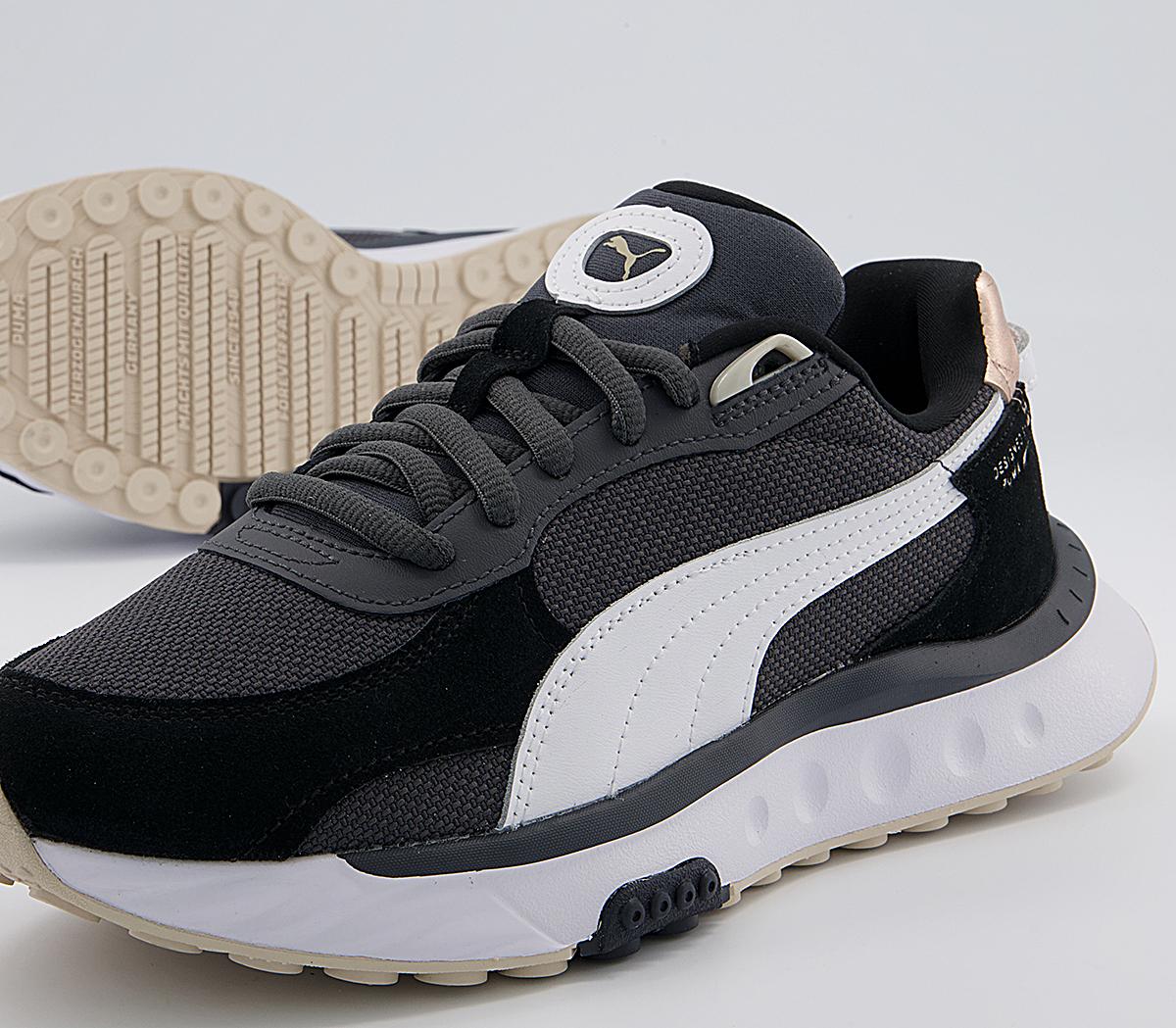 Puma Wild Rider Trainers Puma Wild Rider Trainers Soft Metal Ebony Black