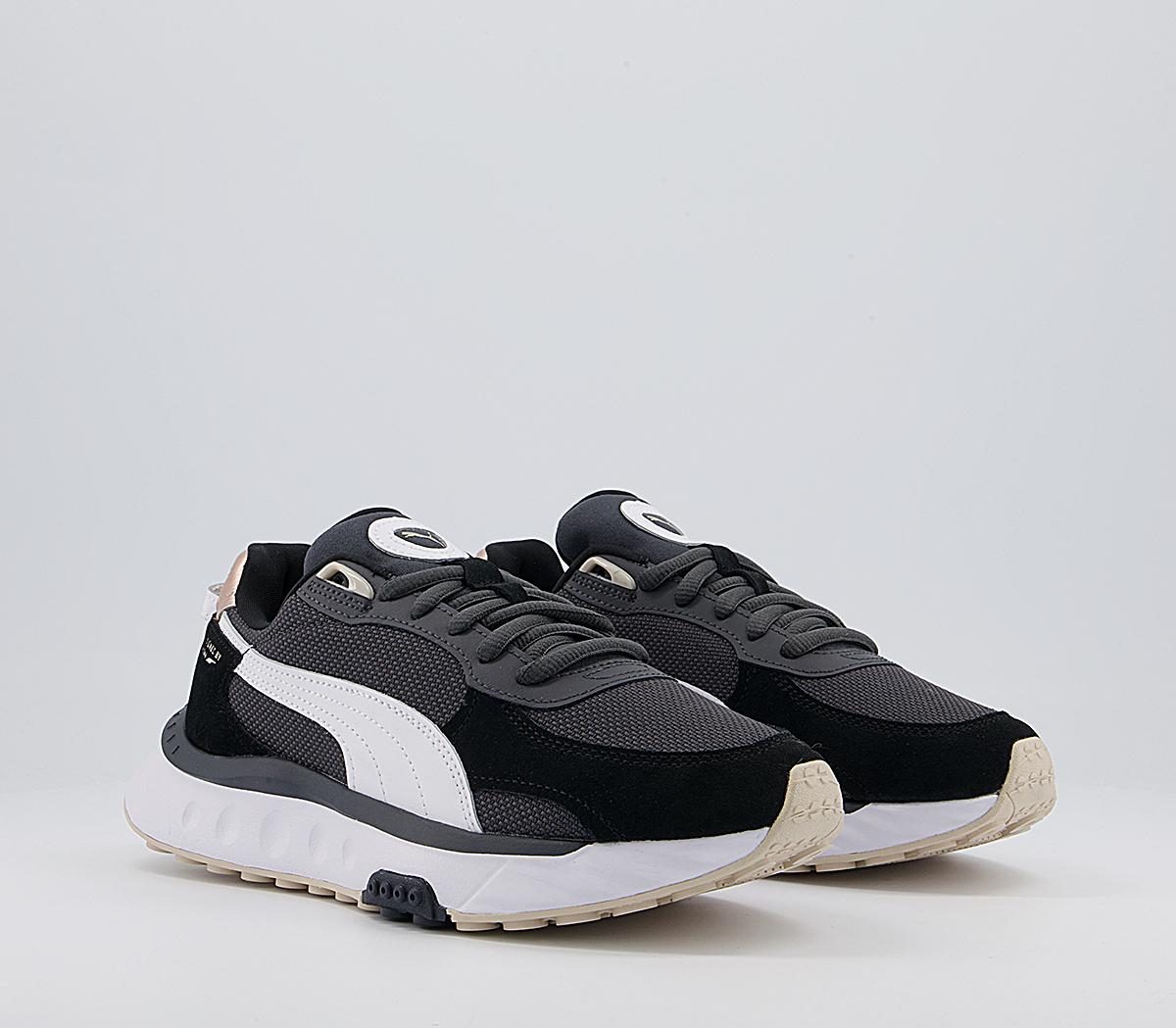 Puma Wild Rider Trainers Puma Wild Rider Trainers Soft Metal Ebony Black