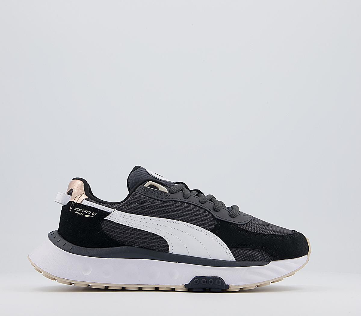 PUMAWild Rider TrainersSoft Metal Ebony Black