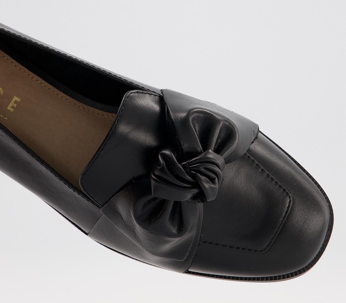 Office Flurry Bow Loafer Shoes Office Flurry Bow Loafer Shoes Black Leather