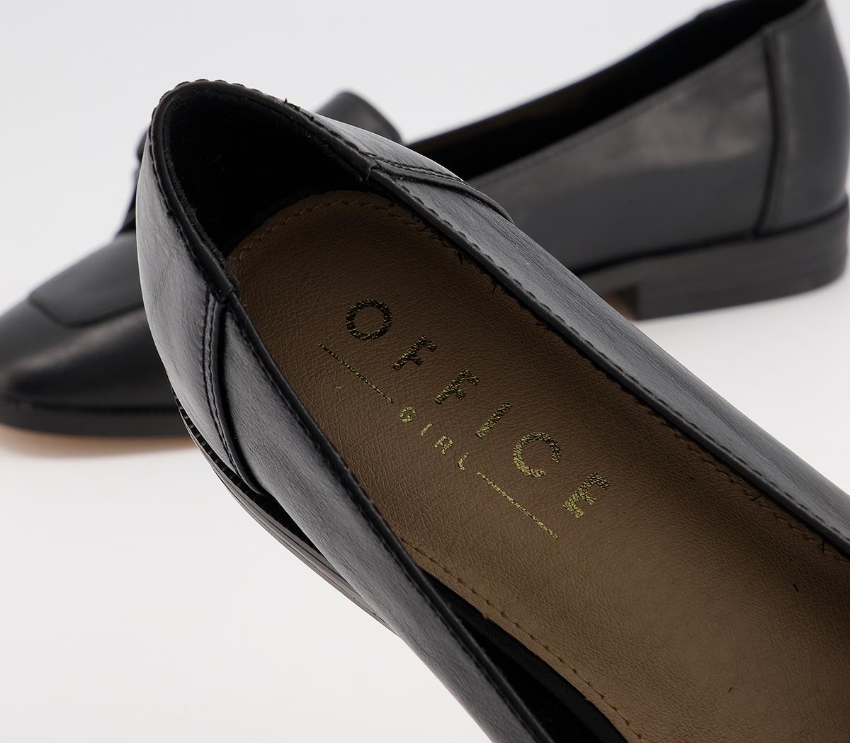 Office Flurry Bow Loafer Shoes Office Flurry Bow Loafer Shoes Black Leather