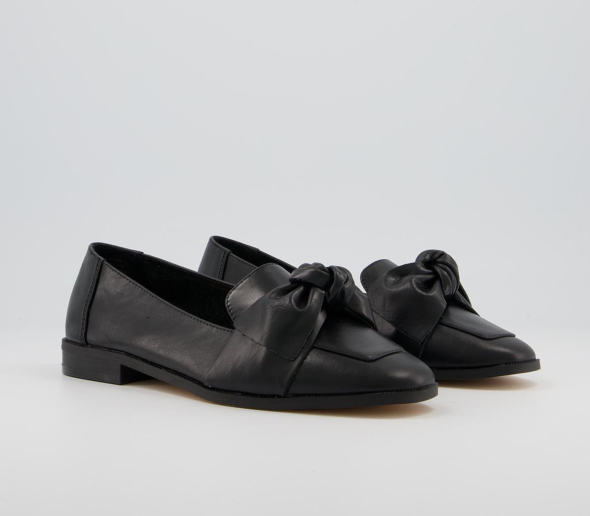 Office Flurry Bow Loafer Shoes Office Flurry Bow Loafer Shoes Black Leather