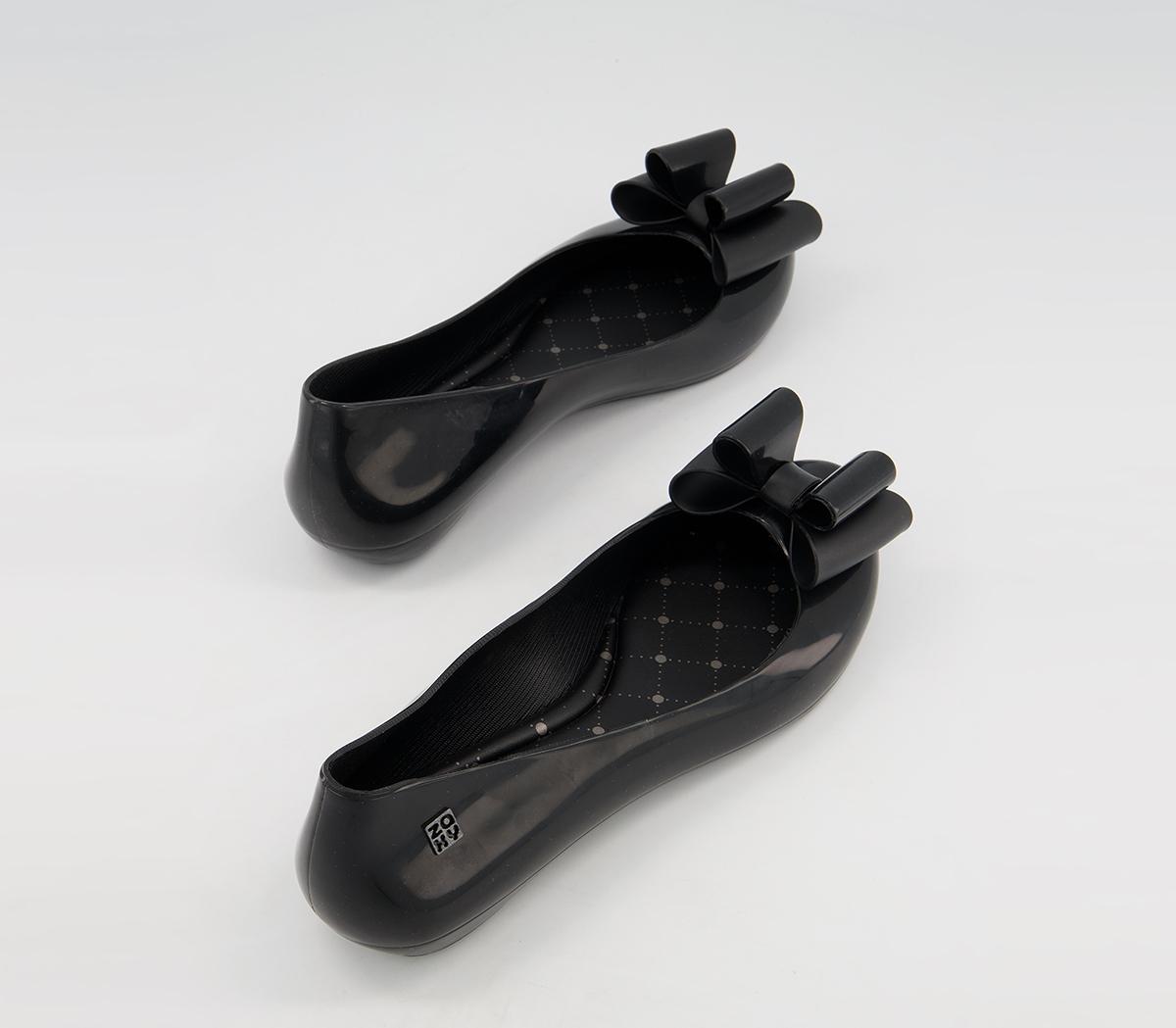 Zaxy Pop Bow Classic Flats Zaxy Pop Bow Classic Flats Black