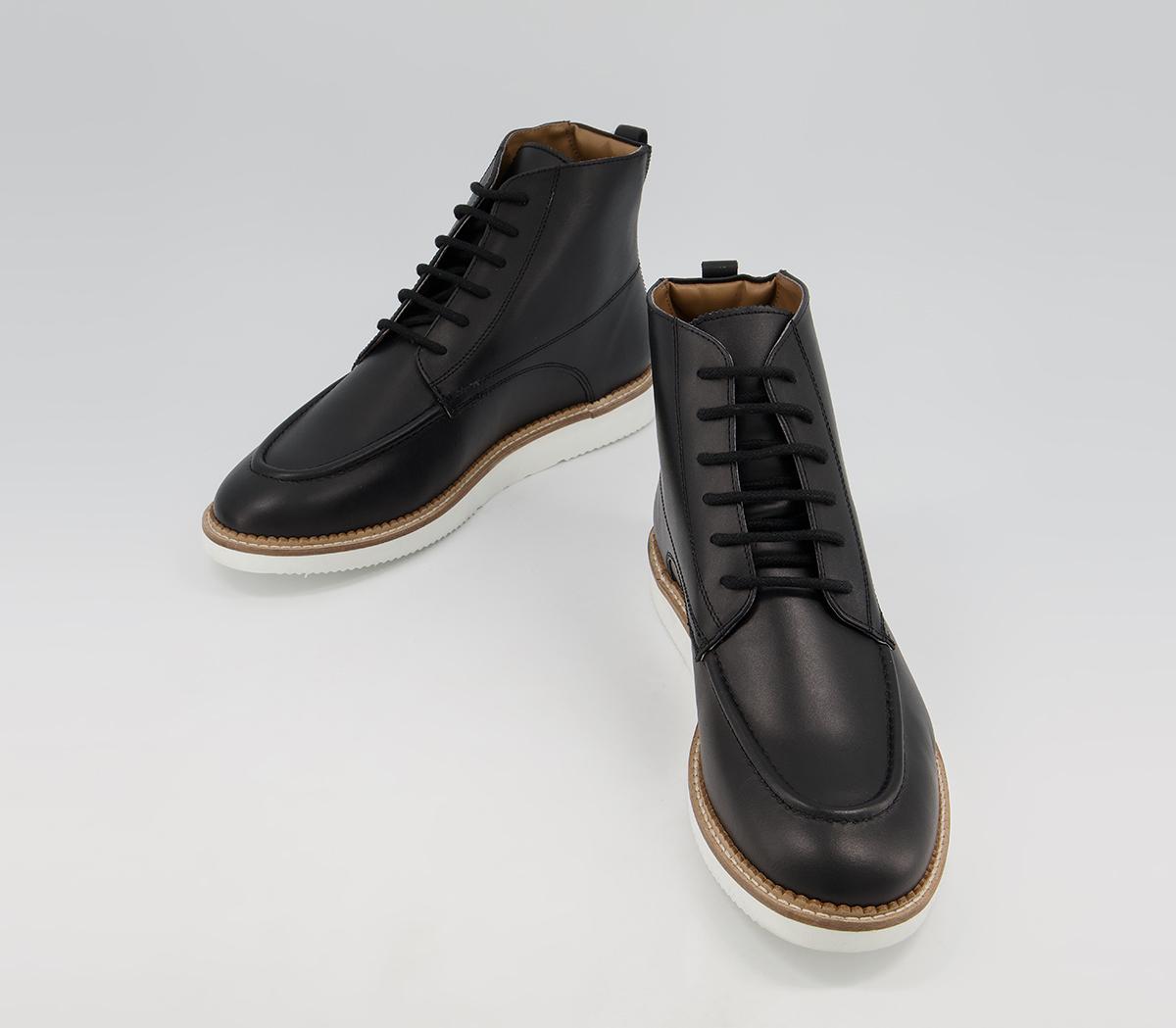 Office Bolo Apron Boots Office Bolo Apron Boots Burnished Black Leather