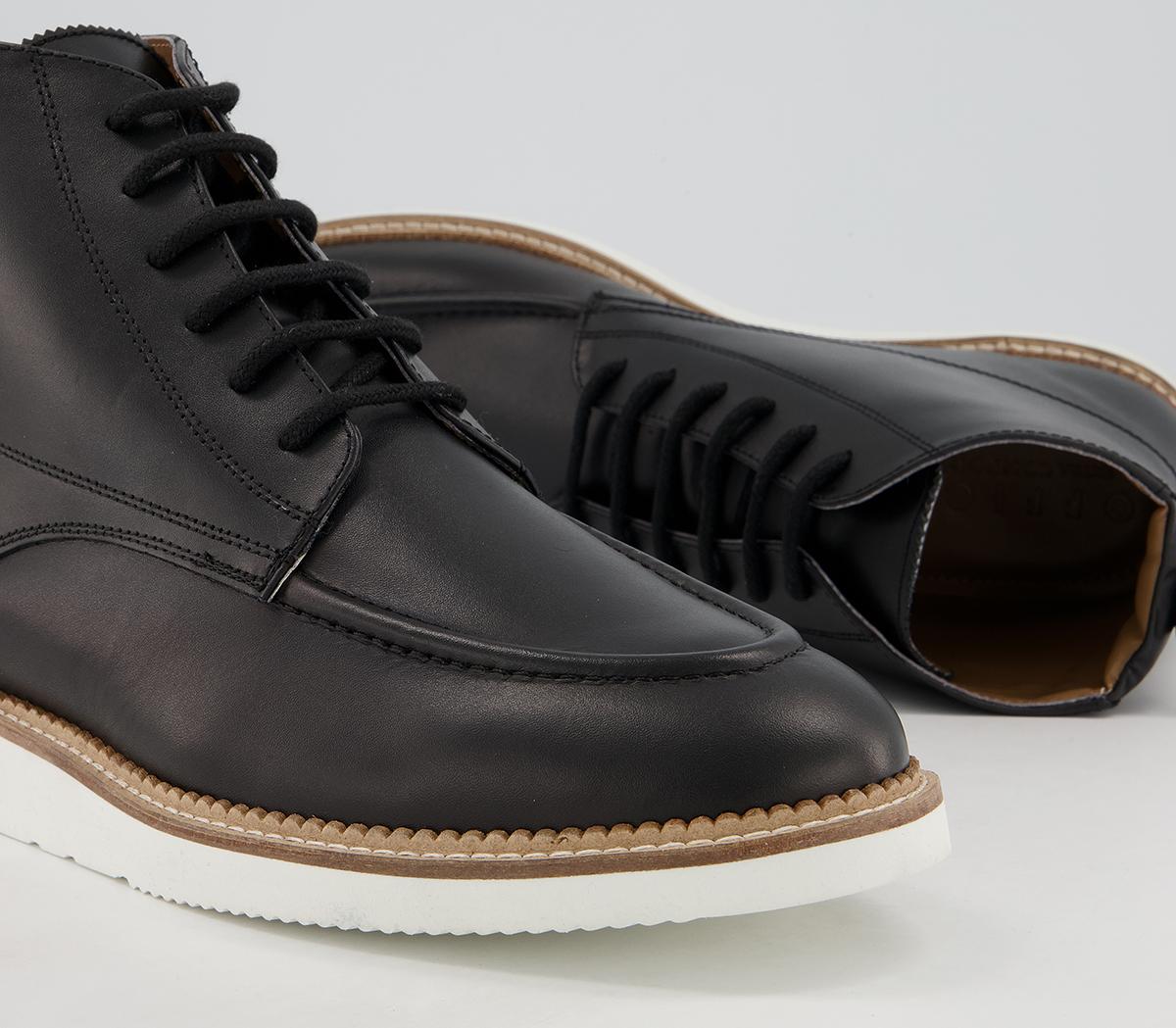 Office Bolo Apron Boots Office Bolo Apron Boots Burnished Black Leather