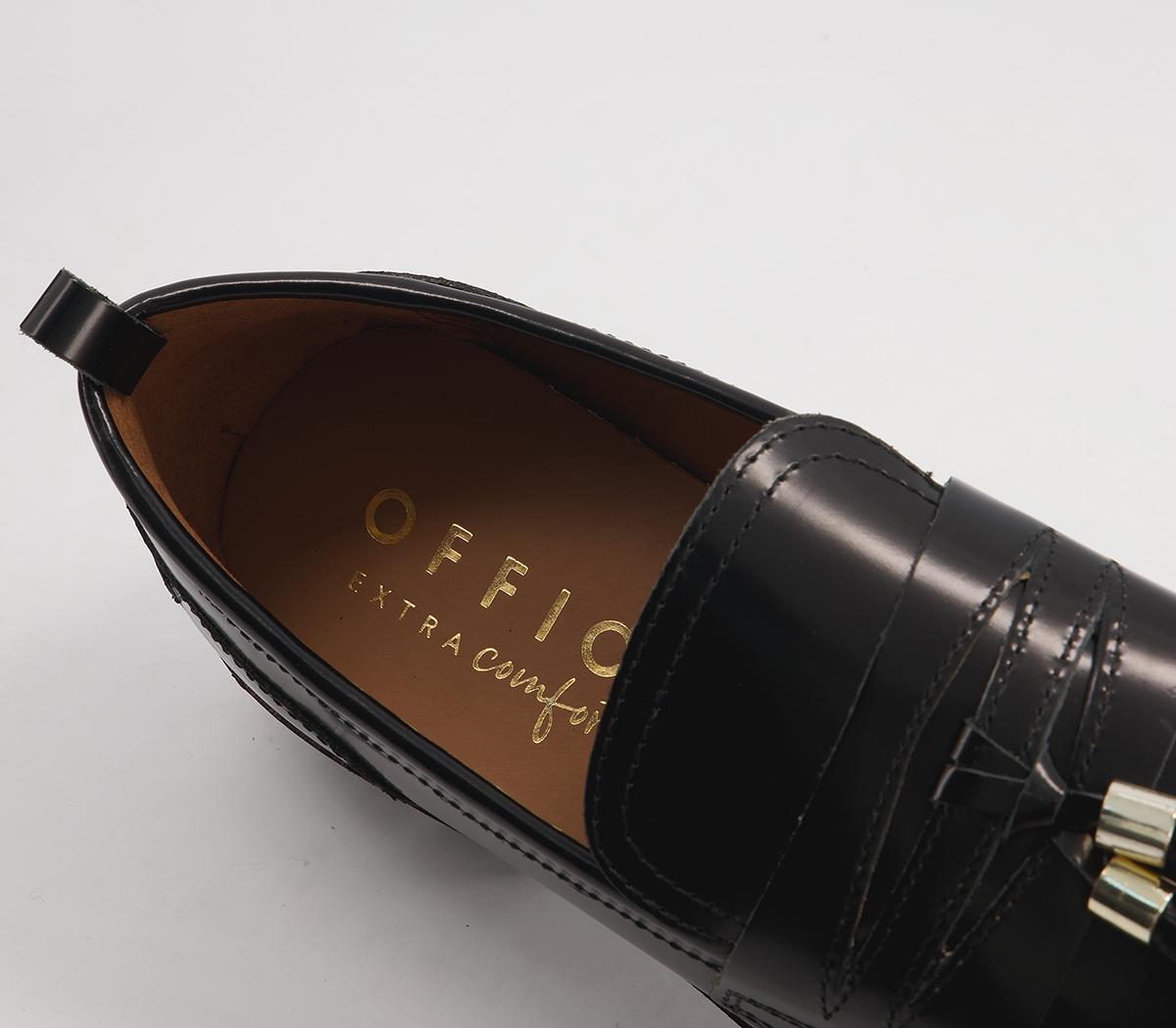 Office Fundamental Cleated Tassel Loafer Shoes Office Fundamental Cleated Tassel Loafer Shoes Black Leather