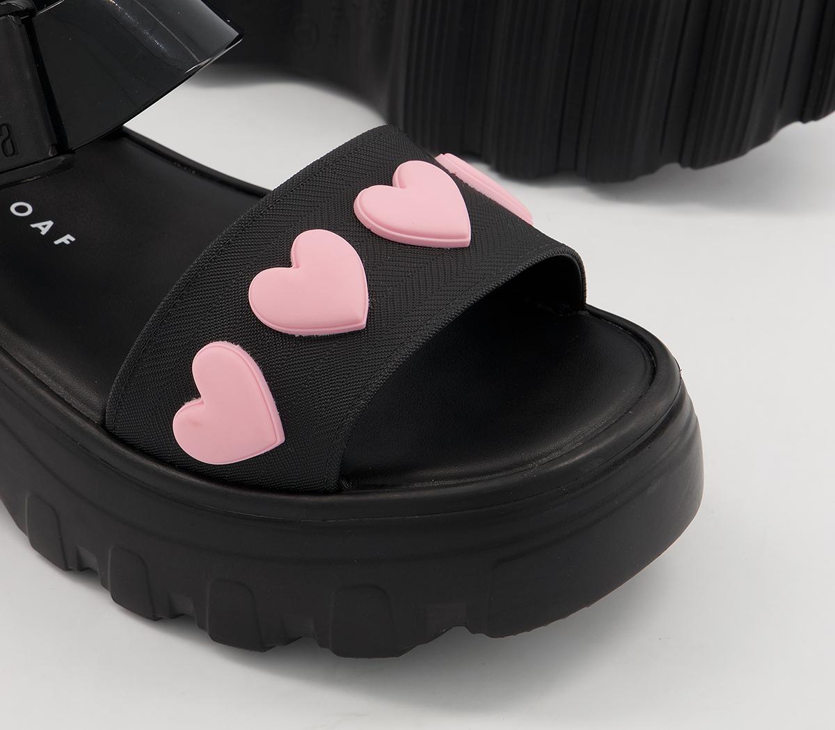 Melissa Melissa X Lazy Oaf Kick Off Heart Sandals Melissa Melissa X Lazy Oaf Kick Off Heart Sandals Black