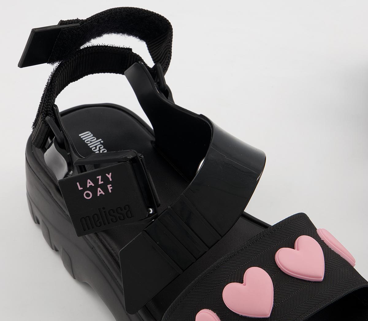 Melissa Melissa X Lazy Oaf Kick Off Heart Sandals Melissa Melissa X Lazy Oaf Kick Off Heart Sandals Black