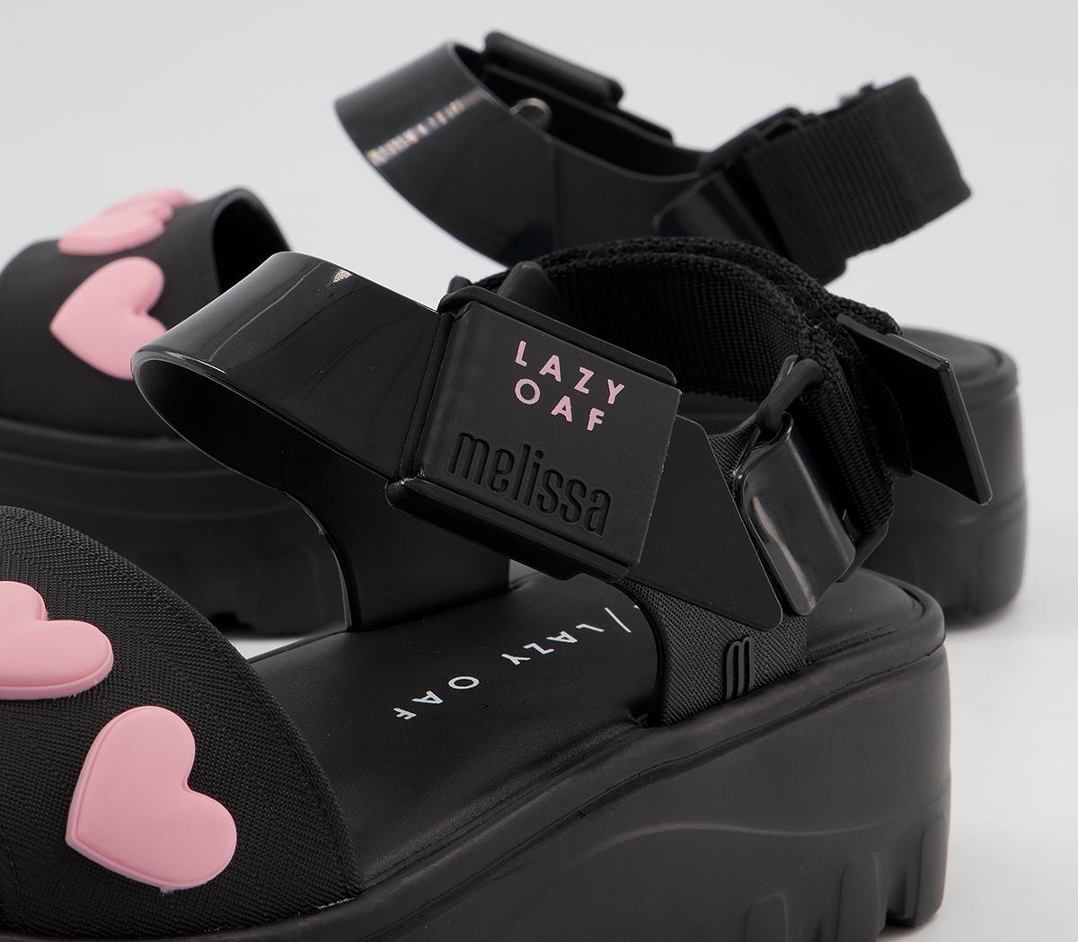 Melissa Melissa X Lazy Oaf Kick Off Heart Sandals Melissa Melissa X Lazy Oaf Kick Off Heart Sandals Black