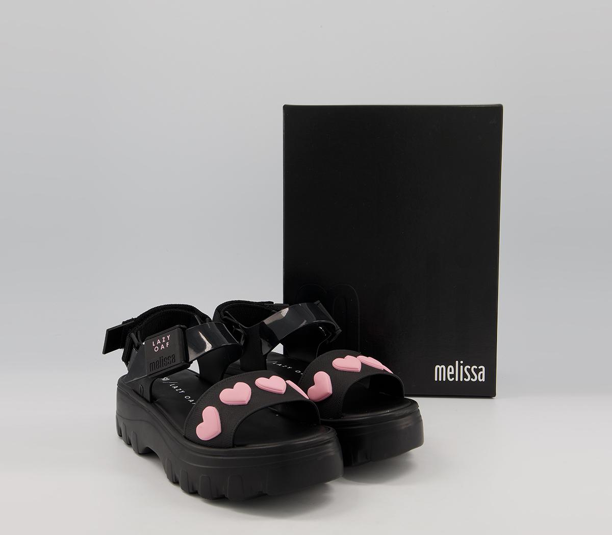 Melissa Melissa X Lazy Oaf Kick Off Heart Sandals Melissa Melissa X Lazy Oaf Kick Off Heart Sandals Black