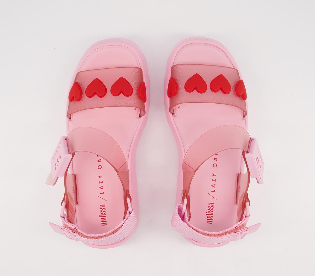 Melissa Melissa X Lazy Oaf Kick Off Heart Sandals Melissa Melissa X Lazy Oaf Kick Off Heart Sandals Pink