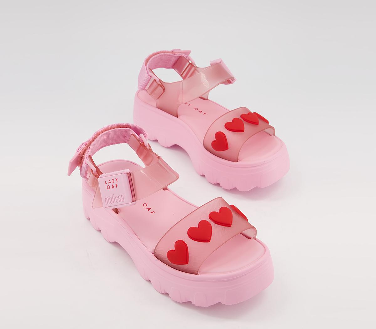 Melissa Melissa X Lazy Oaf Kick Off Heart Sandals Melissa Melissa X Lazy Oaf Kick Off Heart Sandals Pink