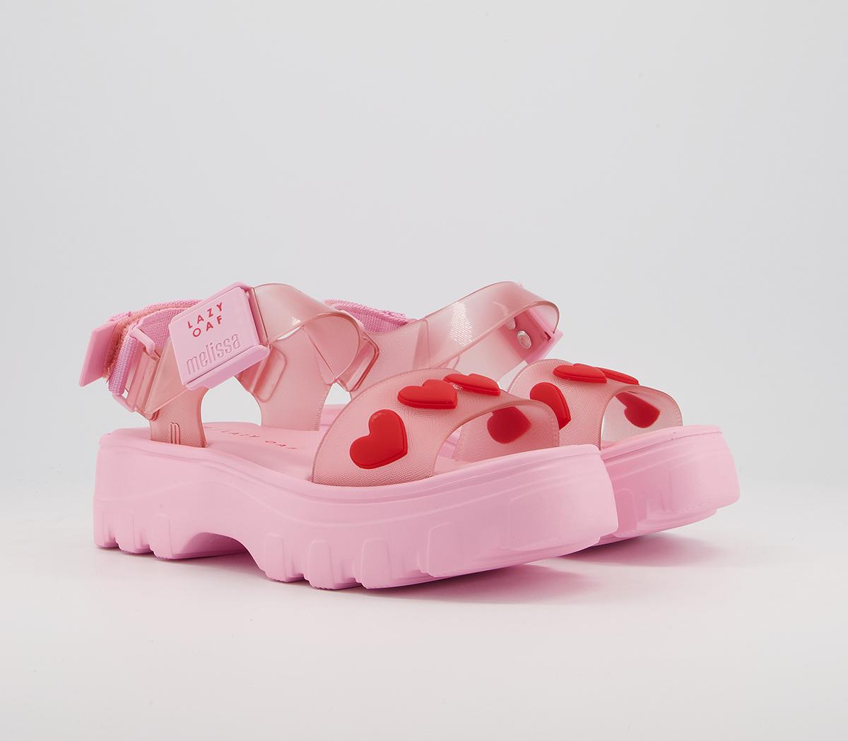 Melissa Melissa X Lazy Oaf Kick Off Heart Sandals Melissa Melissa X Lazy Oaf Kick Off Heart Sandals Pink