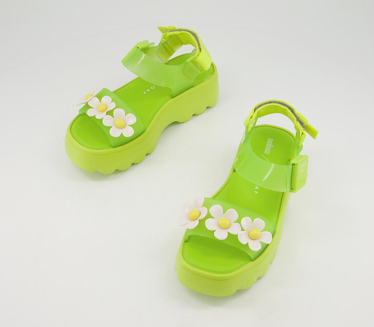 Melissa Melissa X Lazy Oaf Kick Off Bloom Sandals Green - Women’s Sandals