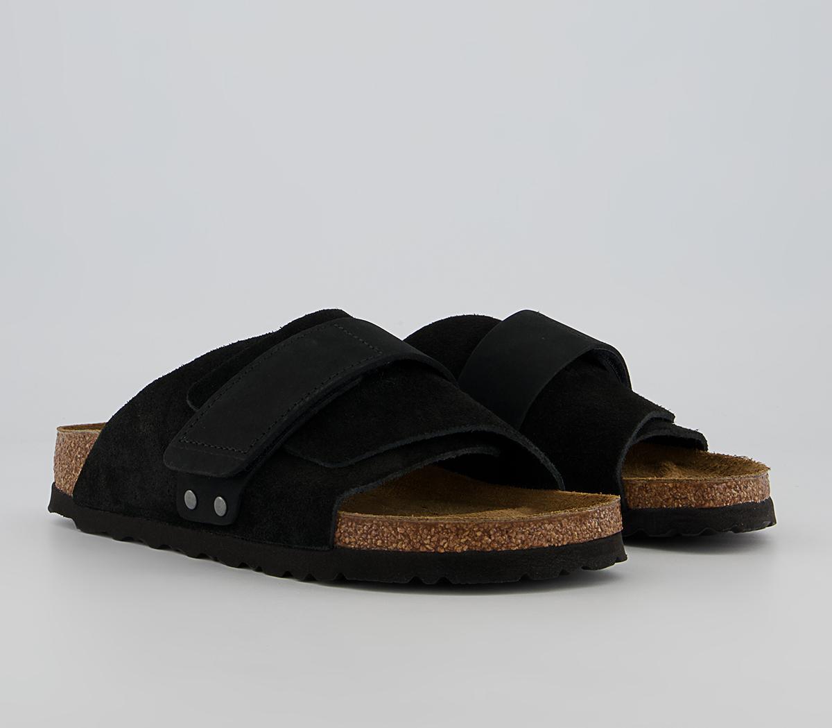 Birkenstock Womens Kyoto Sandals Black Mixed Material, 4