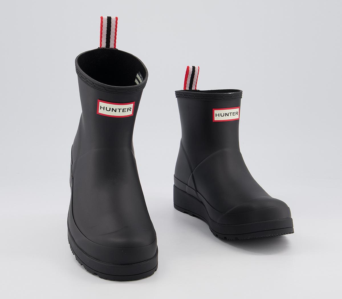 Hunter Original Play Short Boots Black Women's Ankle Boots