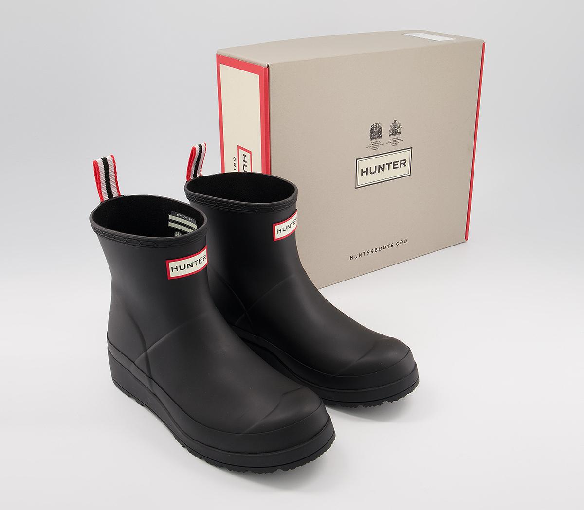 Hunter Original Play Short Boots Black Women's Ankle Boots