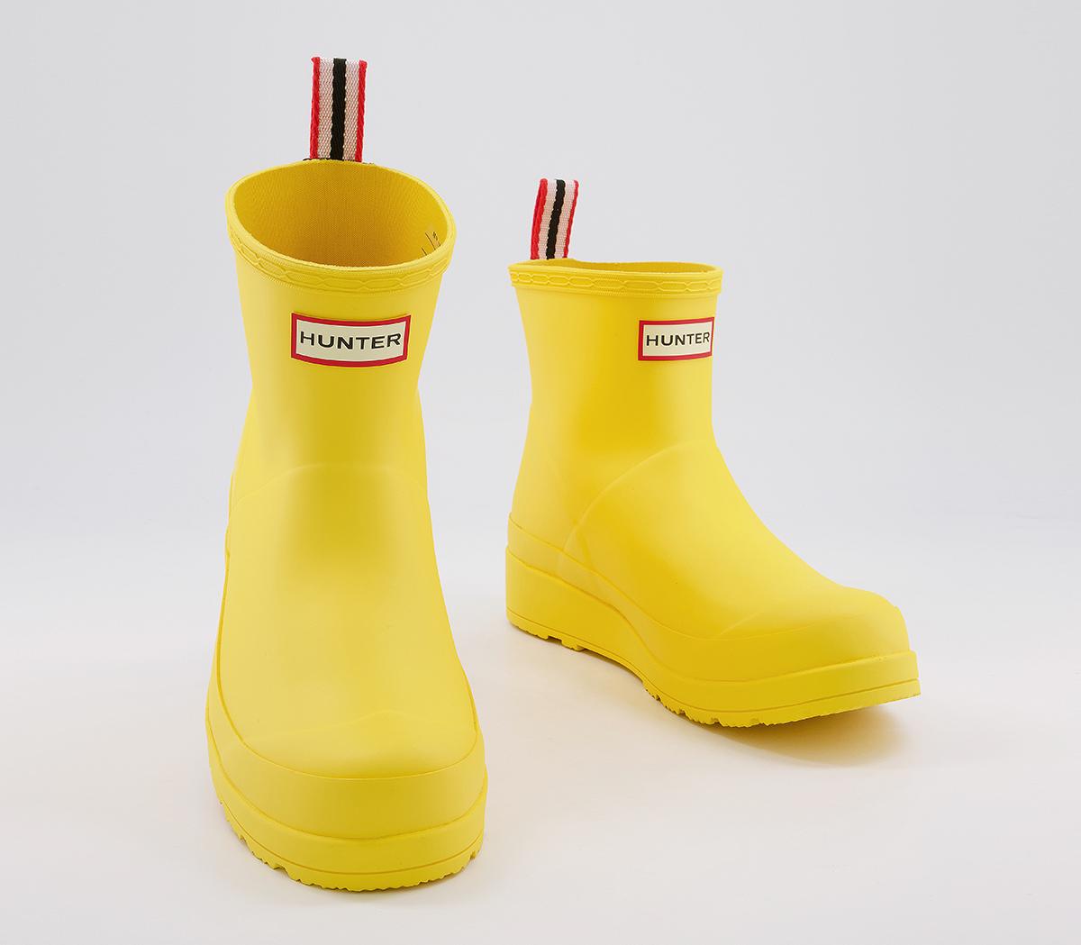 Hunter Original Play Short Boots Yellow Women's Ankle Boots