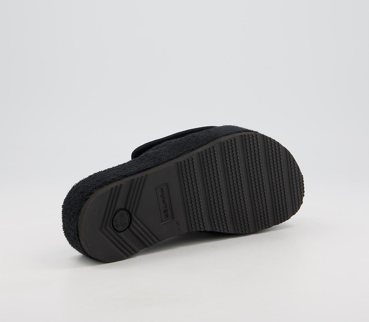 HunterTerry Towelling Beach SlidesBlack