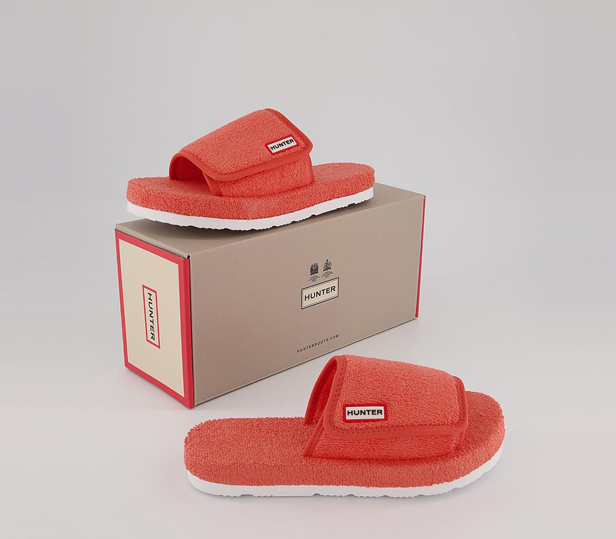 Hunter Terry Towelling Beach Sliders Hunter Terry Towelling Beach Sliders Sun Cap Orange