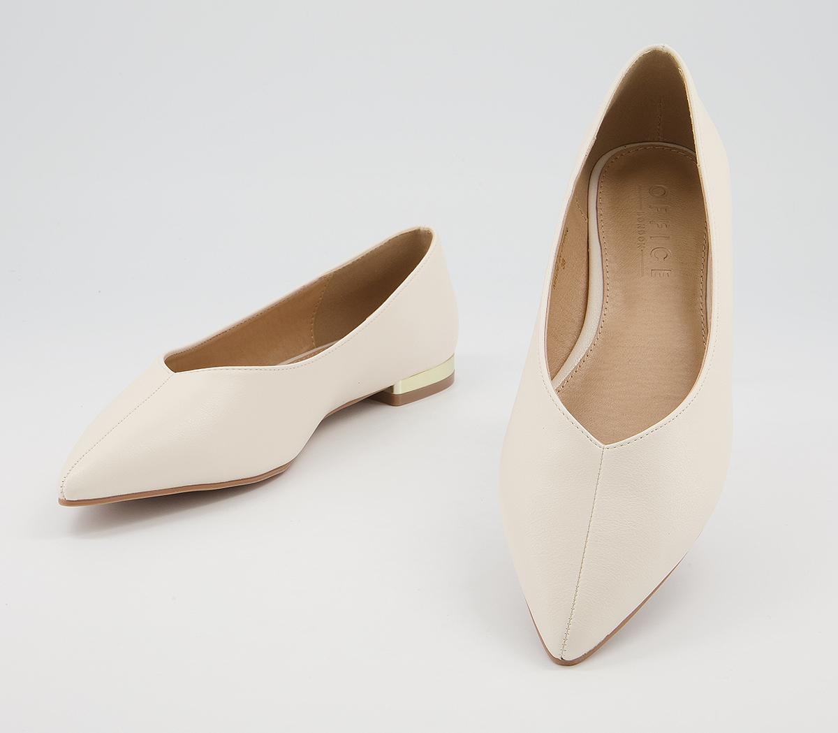 Office Feathered Heel Clip Pointed Pumps Office Feathered Heel Clip Pointed Pumps White With Gold Heel Clip
