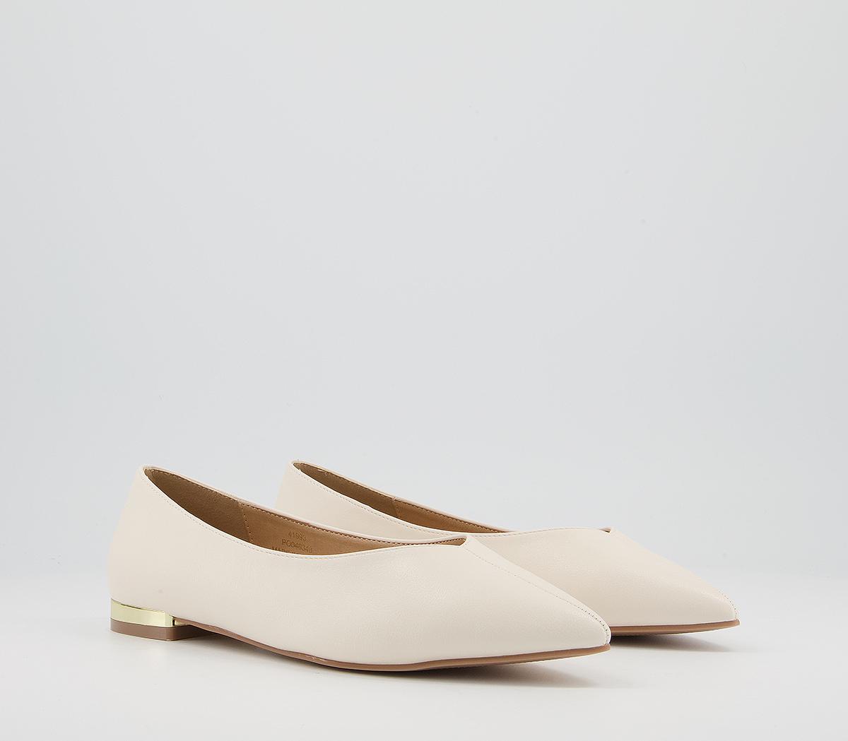 Office Feathered Heel Clip Pointed Pumps Office Feathered Heel Clip Pointed Pumps White With Gold Heel Clip