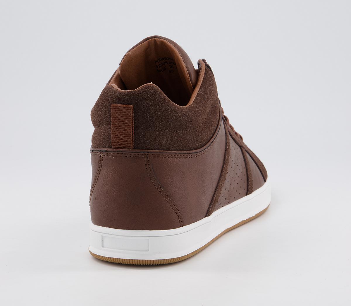 Office Clyde Mid Casual Trainers Office Clyde Mid Casual Trainers Brown