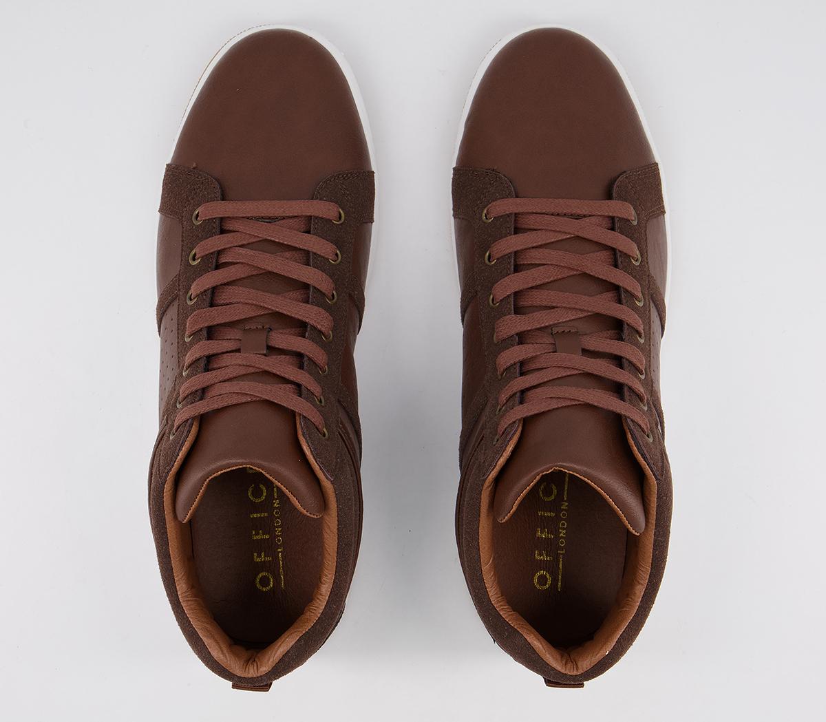Office Clyde Mid Casual Trainers Office Clyde Mid Casual Trainers Brown