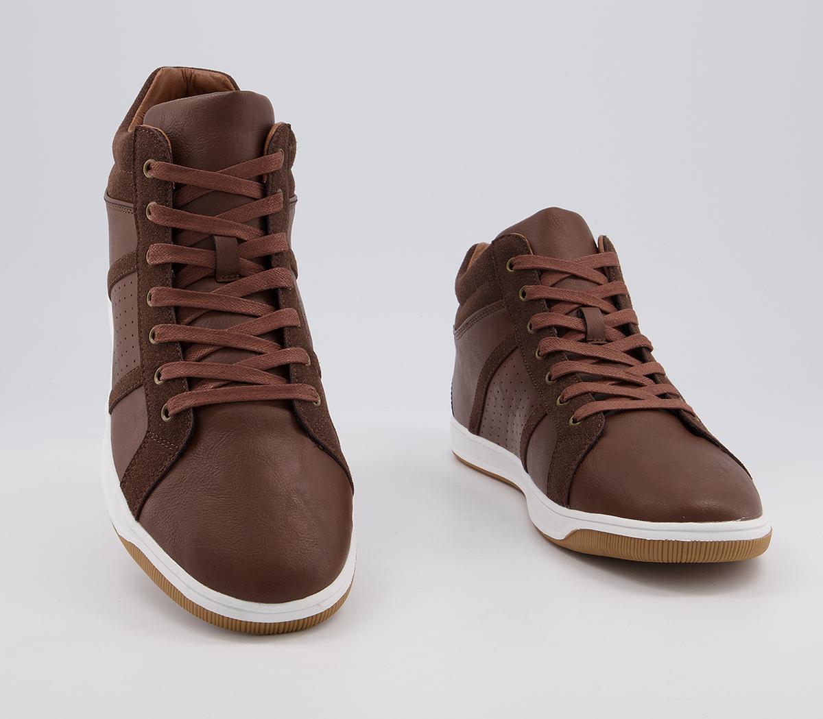 Office Clyde Mid Casual Trainers Office Clyde Mid Casual Trainers Brown