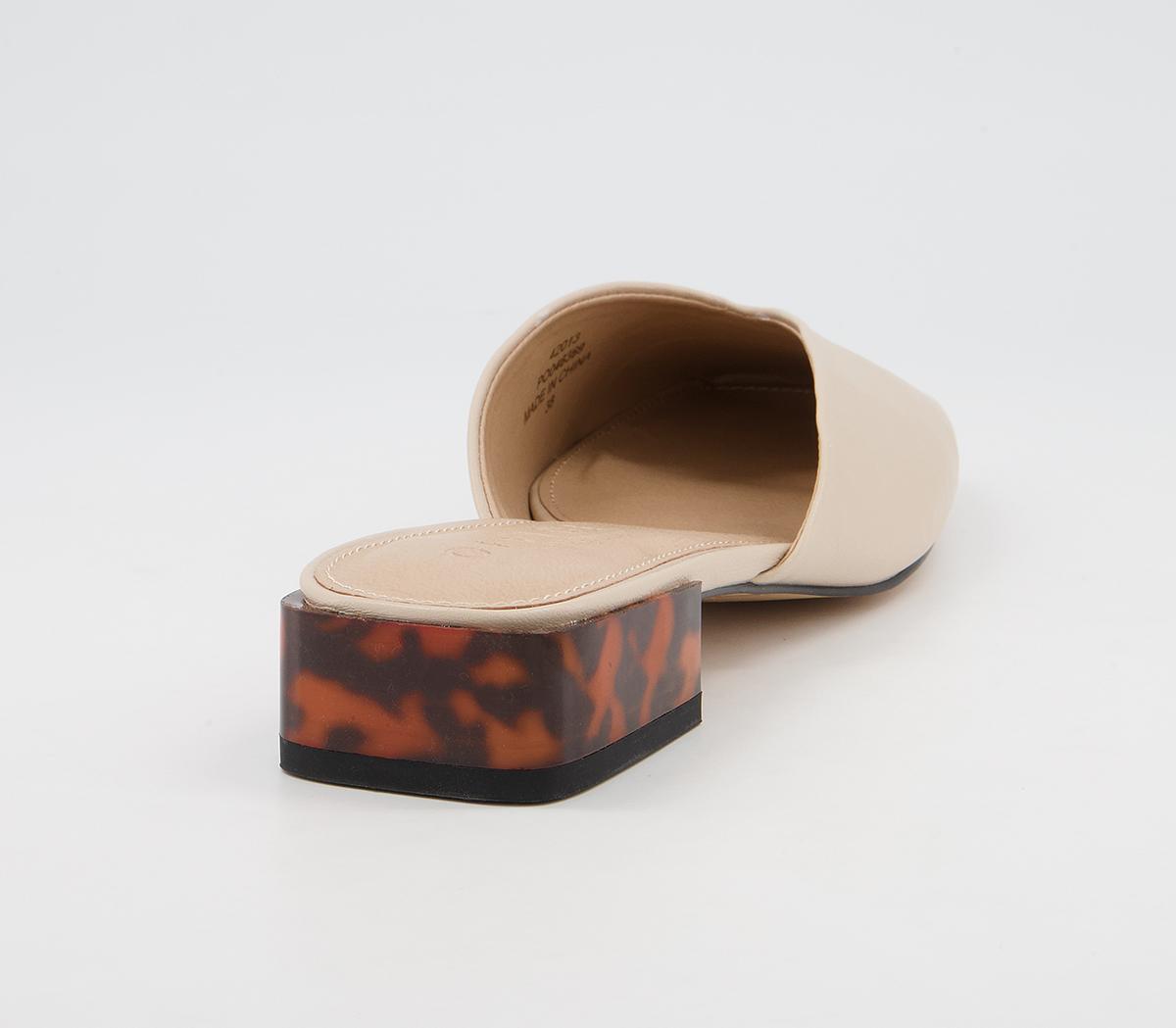 OFFICEFrequent Feature Strap MulesWhite Beige Mix