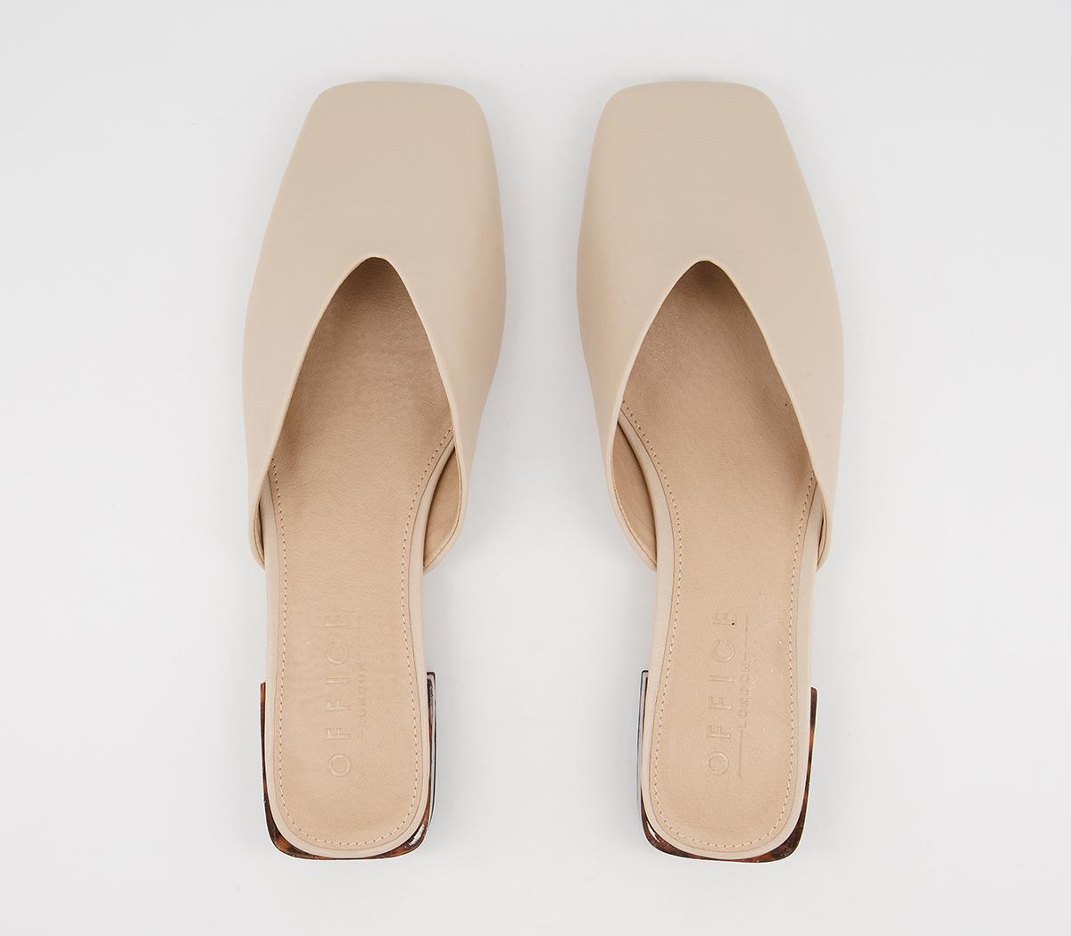 OFFICEFrequent Feature Strap MulesWhite Beige Mix