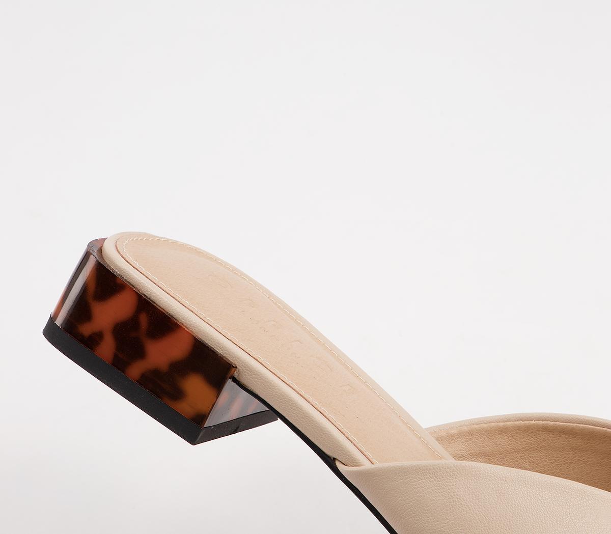 OFFICEFrequent Feature Strap MulesWhite Beige Mix