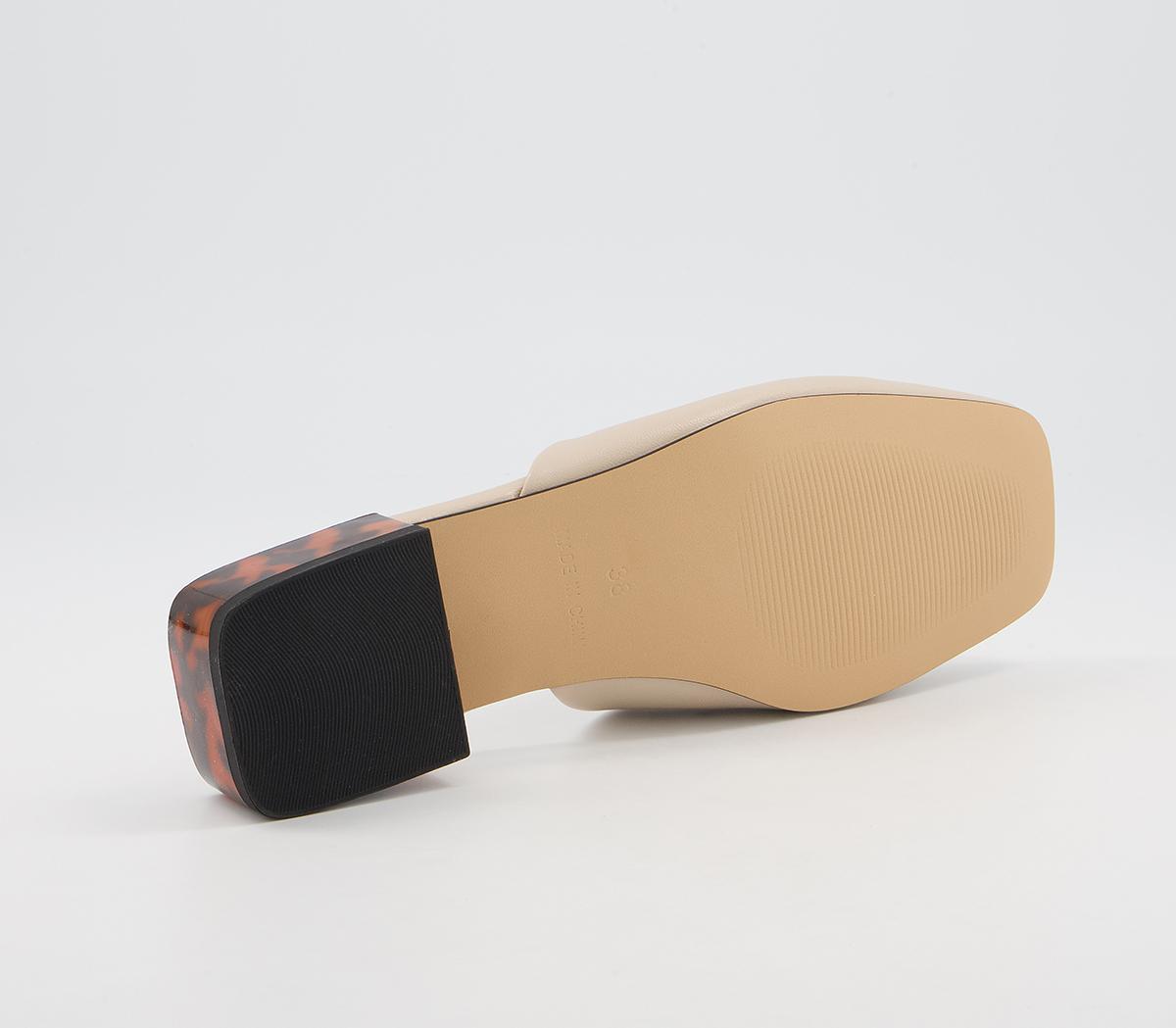 OFFICEFrequent Feature Strap MulesWhite Beige Mix