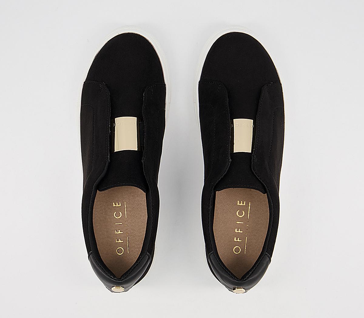 Office Fenella Feature Slip On Trainers Office Fenella Feature Slip On Trainers Black