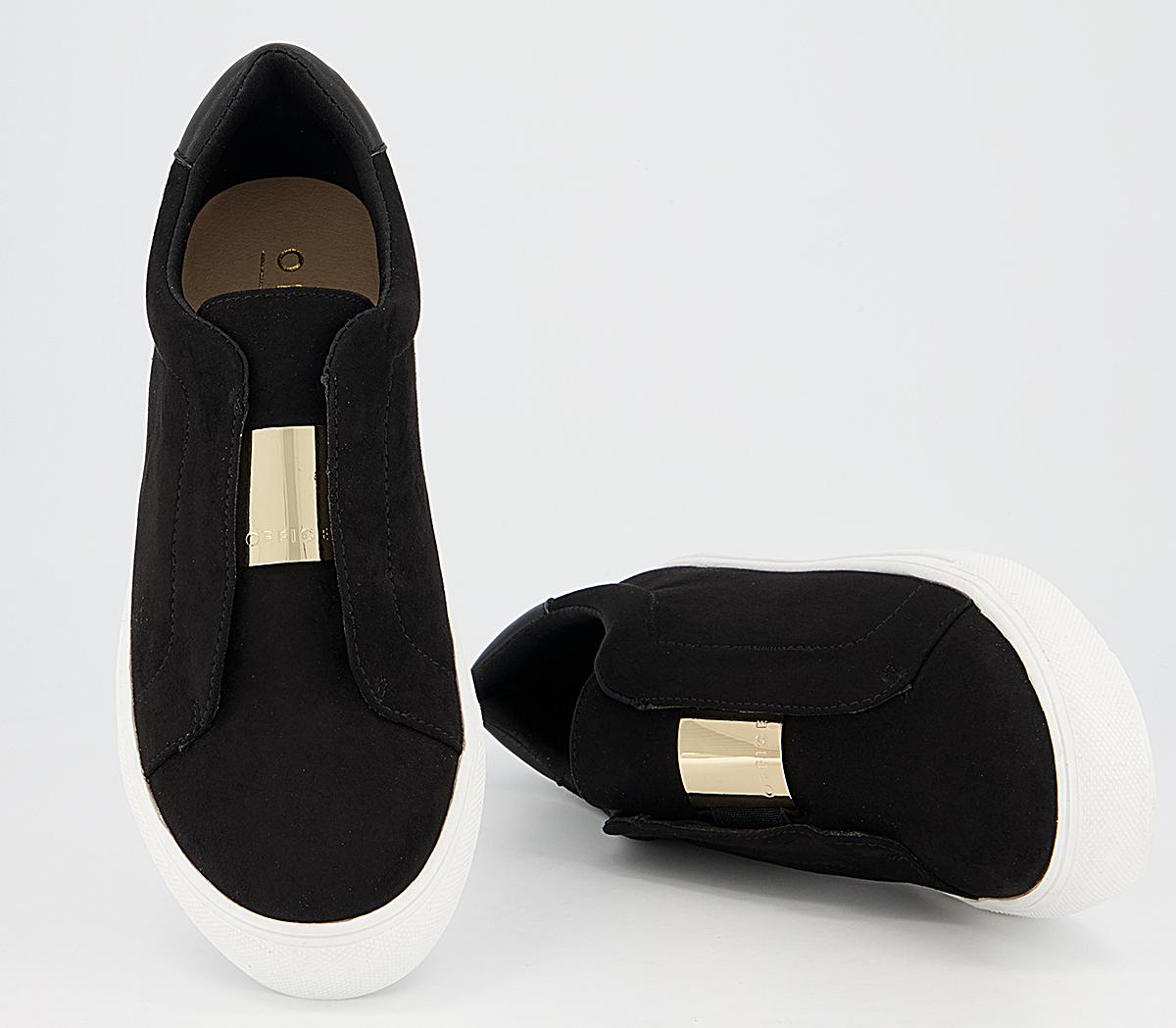 Office Fenella Feature Slip On Trainers Office Fenella Feature Slip On Trainers Black