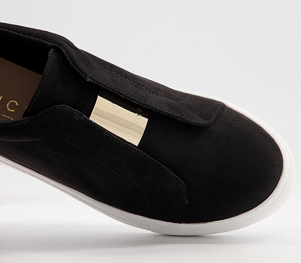 Office Fenella Feature Slip On Trainers Office Fenella Feature Slip On Trainers Black