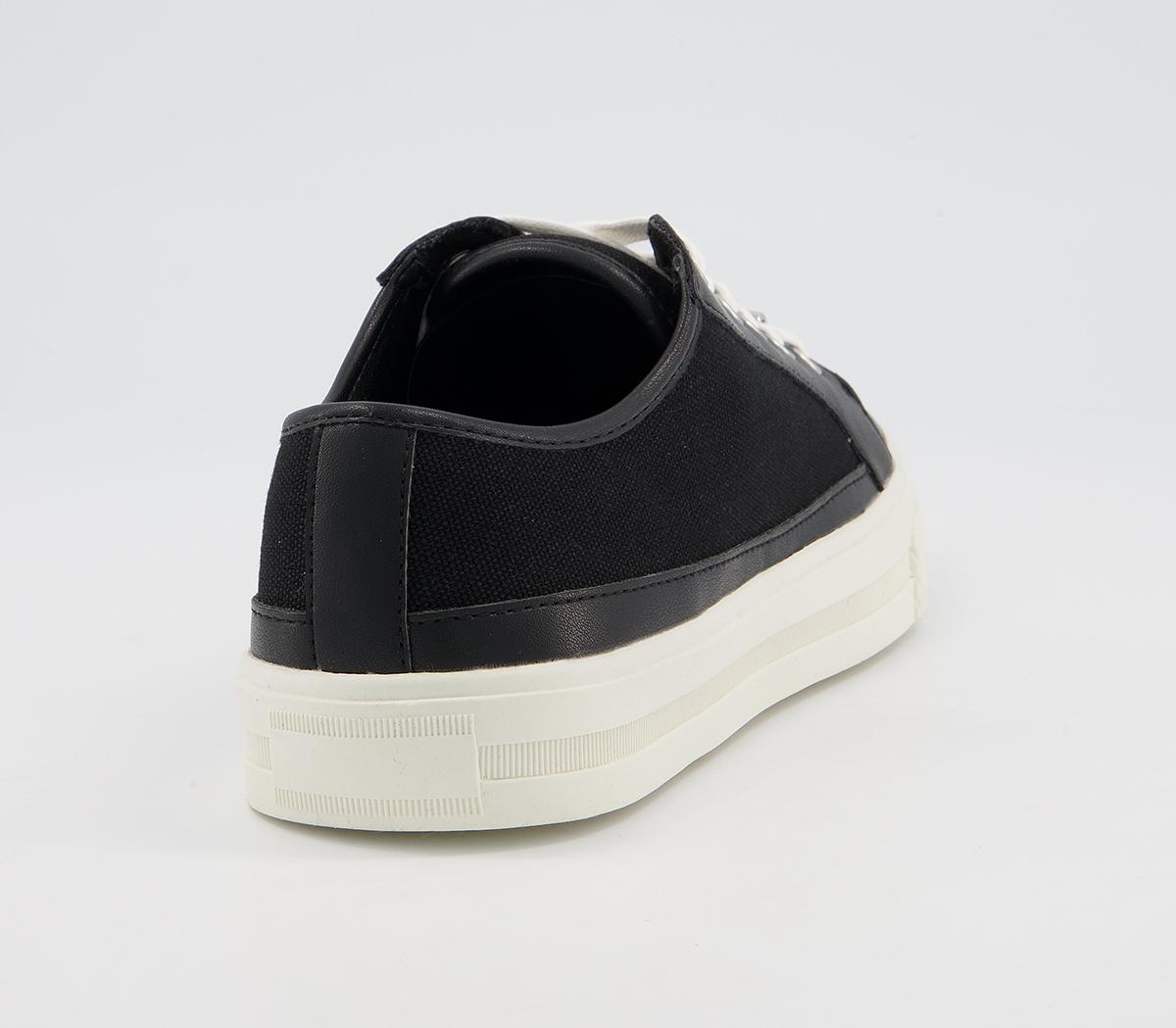 Office Finest Canvas Lace Up Trainers Office Finest Canvas Lace Up Trainers Black Canvas Mix