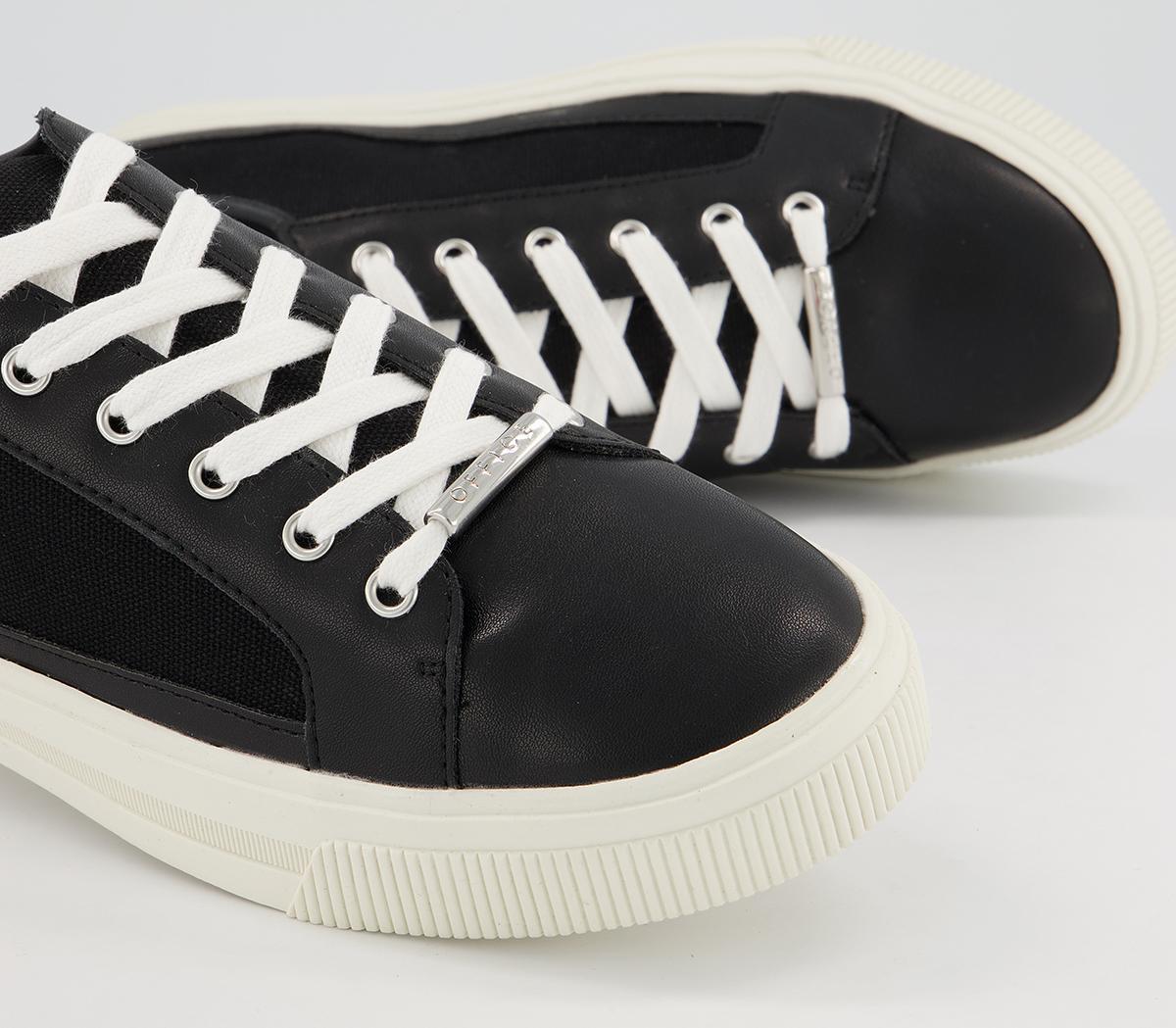Office Finest Canvas Lace Up Trainers Office Finest Canvas Lace Up Trainers Black Canvas Mix
