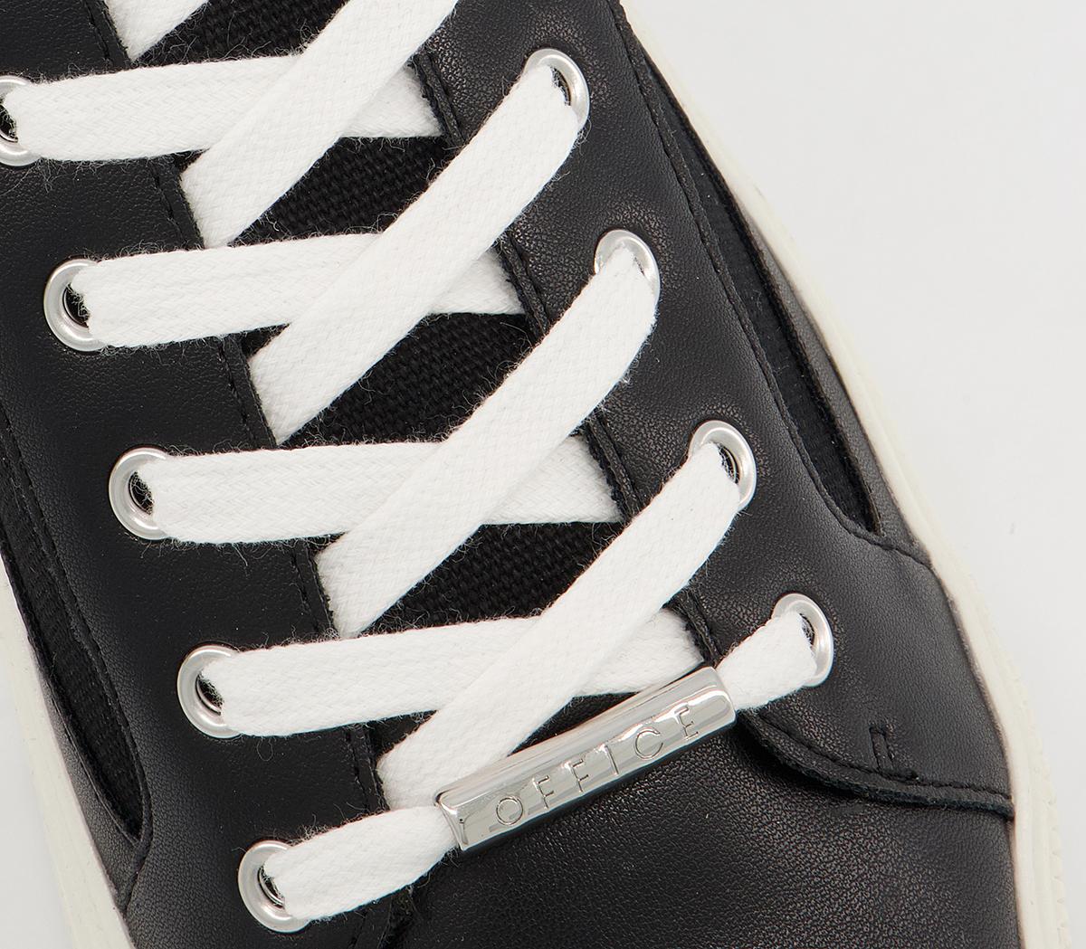 Office Finest Canvas Lace Up Trainers Office Finest Canvas Lace Up Trainers Black Canvas Mix