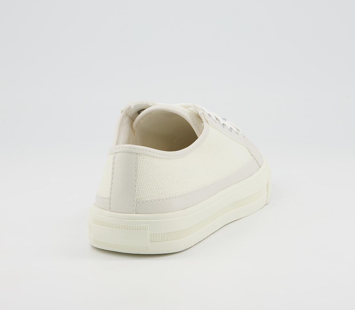 Office Finest Canvas Lace Up Trainers Office Finest Canvas Lace Up Trainers Off White Canvas Mix
