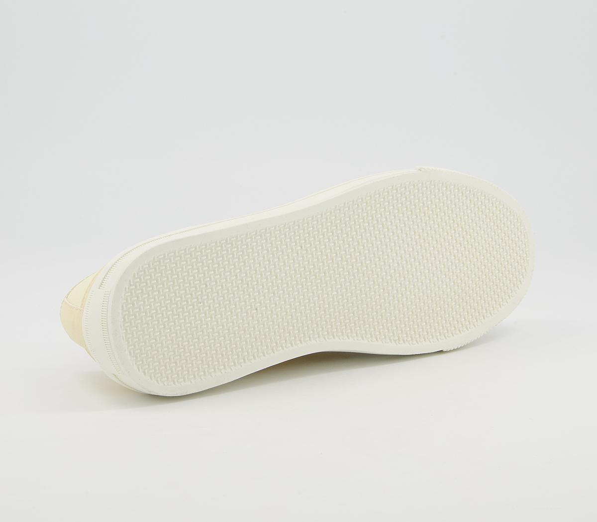 Office Finest Canvas Lace Up Trainers Office Finest Canvas Lace Up Trainers Pale Yellow Canvas Mix