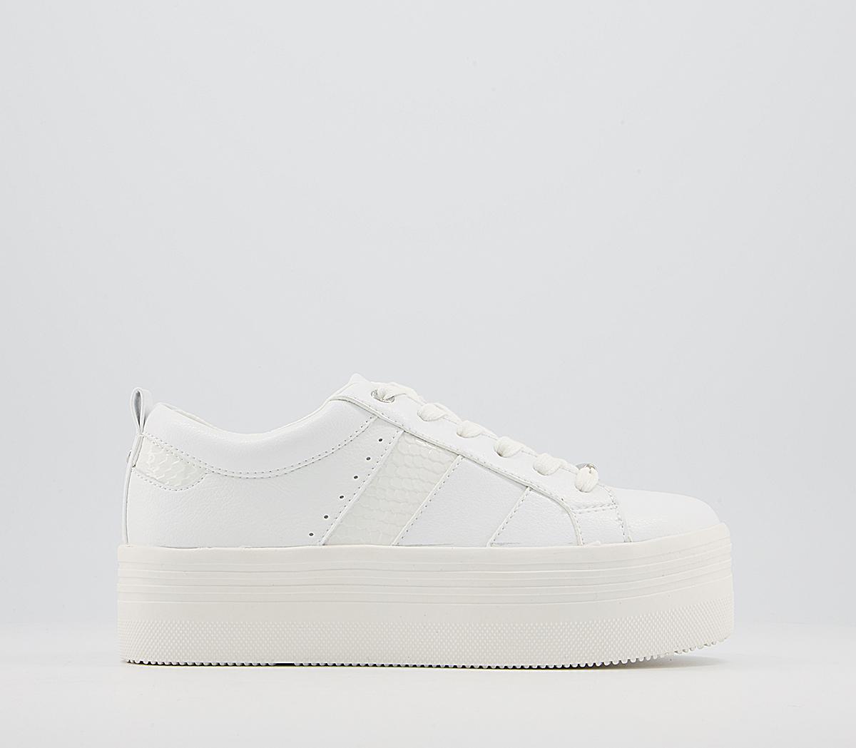 OFFICEFitch Flatform Lace Up TrainersWhite Mix