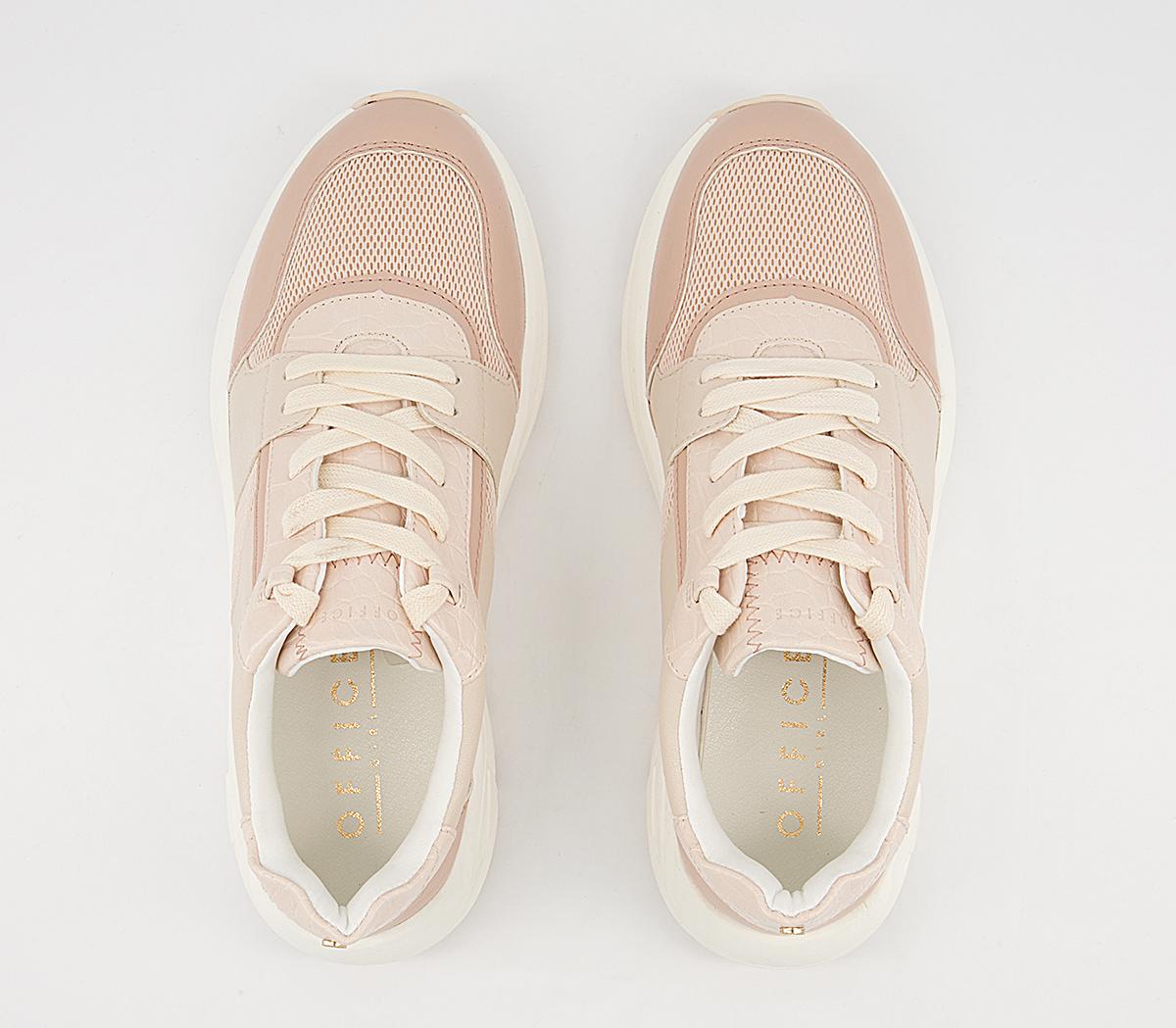 OFFICEForest Chunky Lace Up TrainersNude Pink Mix